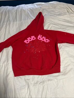 Red 555 Spider Hoodie